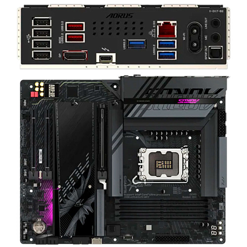 Материнская плата Gigabyte Z890 AORUS Elite WiFi7 Z890 Soc-1851 4xDDR5, 4xSATA3, RAID, 4хM.2, 3xPCI-E16x, 5xUSB3.2, 1xUSB3.2 Type C, DP, WiFi, 2.5Glan, ATX