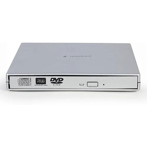 Внешний привод DVD-RW Gembird DVD-USB-02 DVD±R/±RW USB2.0 Silver