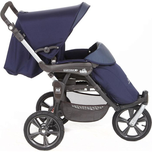 Коляска 3 в 1 Cam Cortina Evolution X3 Tris (синий/стразы)