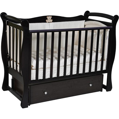 Детская кровать КЕДР "Viola"(1) автостенка,ящик,универсальный маятник (поперечный+продольный) шоколад