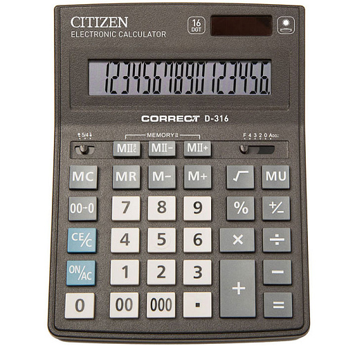 Калькулятор Citizen Correct D-316