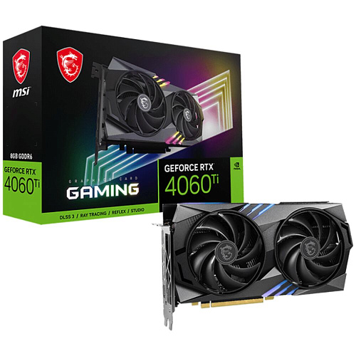 Видеокарта MSI GeForce RTX 4060 Ti 8192Mb, Gaming 8G (RTX 4060 Ti Gaming 8G) 1xHDMI, 3xDP, Ret