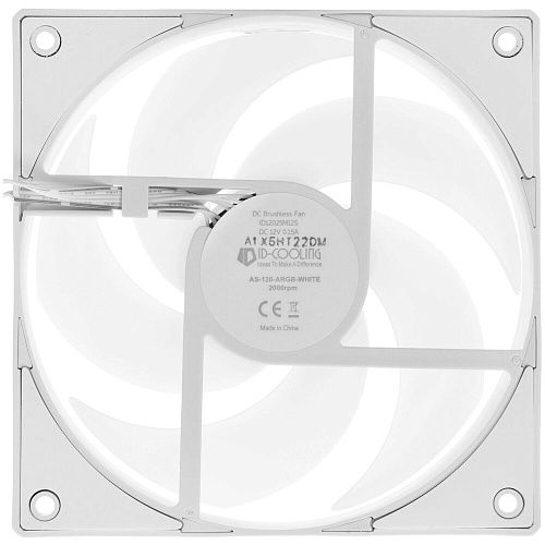 Вентилятор 120x120 ID-Cooling AS-120-ARGB-WR Reverse PWM White Ret