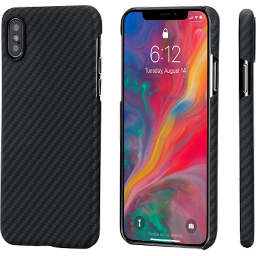 Чехол для Apple iPhone Xs Pitaka MagCase, черный\серый
