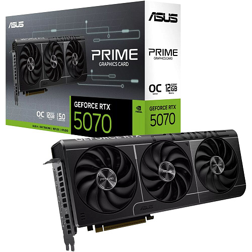 Видеокарта ASUS GeForce RTX 5070 12288Mb, Prime OC 12 Gb (Prime-RTX5070-O12G) 1xHDMI, 3xDP, Ret