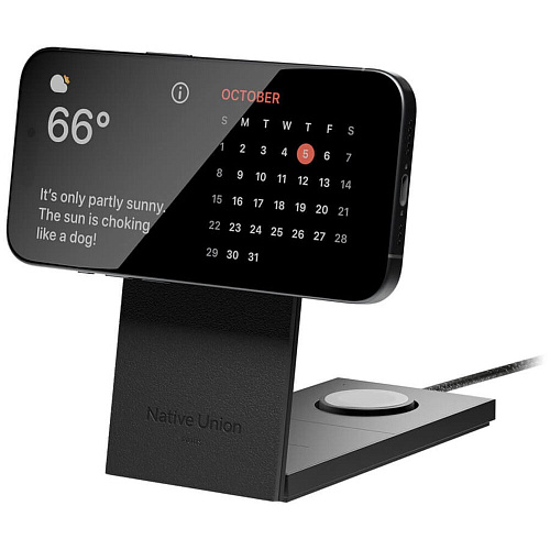 Беспроводная зарядная панель 3 в 1 Для IPhone, Apple Watch, Airpods Native Union Rise 3-in-1 25W Black