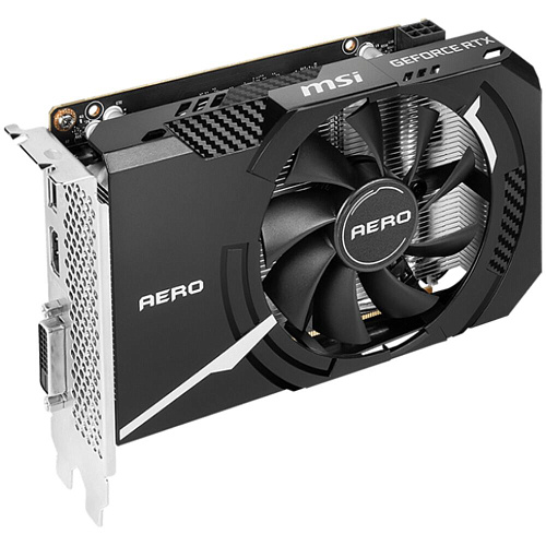 Видеокарта MSI GeForce RTX 3050 8192Mb, Aero ITX 8G OC (RTX 3050 AERO ITX 8G OCV1) DVI-D, HDMI, DP, Ret