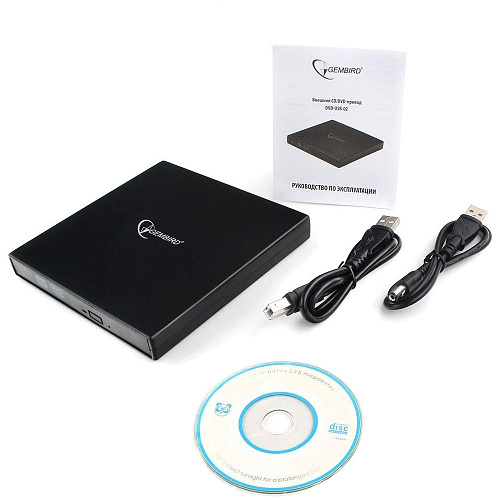 Внешний привод DVD-RW Gembird DVD-USB-02 DVD±R/±RW USB2.0 Black