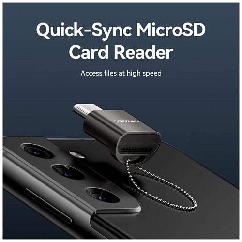 Card Reader Vention CLMH0 USB Type C MicroSD Серый