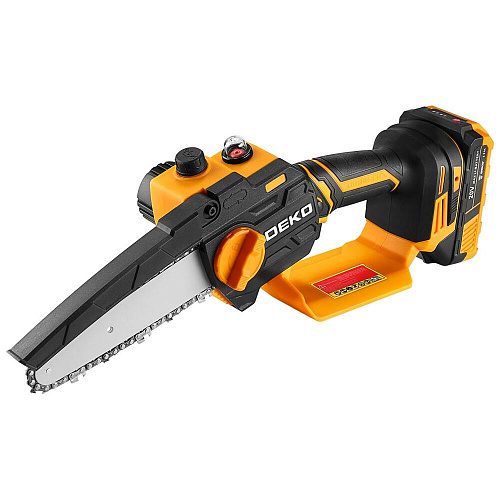 Аккумуляторная пила Deko DKCHS 20-6 PRO, 4" и 6", 20В, 2x2.2Ач, 2 шины и 2 цепи 083-2011