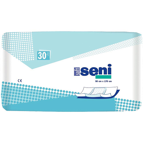 Пеленки Seni Soft, 90 x 170 cм с "крылышками" (30 шт.)