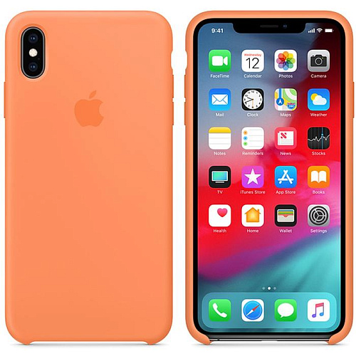 Чехол для Apple iPhone Xs Max Silicone Case Papaya