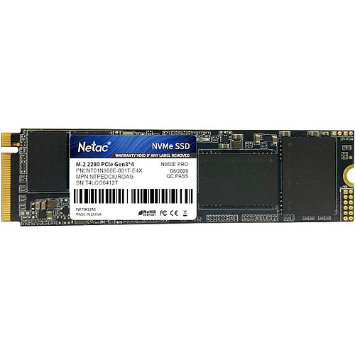 Внутренний SSD-накопитель 500Gb Netac N950E Pro NT01N950E-500G-E4X M.2 2280 PCIe NVMe 3.1 x4