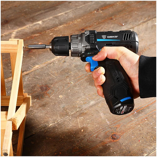 Аккумуляторная дрель-шуруповерт Deko DKCD12V PRO, 12В, 1x1.5Ач 083-1003