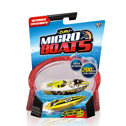 Роболодка Zuru Micro Boats желто-белая 25176-1