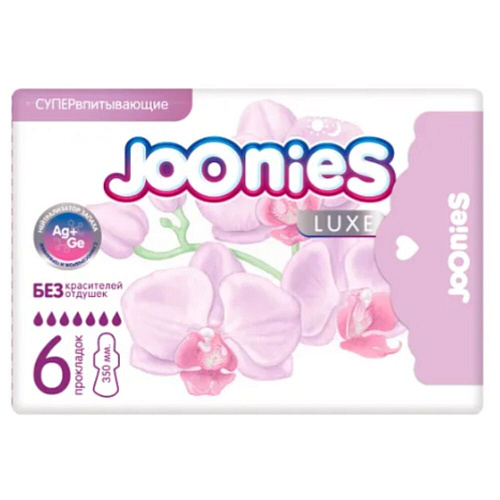 Joonies Прокладки супервпитывающие LUXE, 6 шт., 3 упаковки