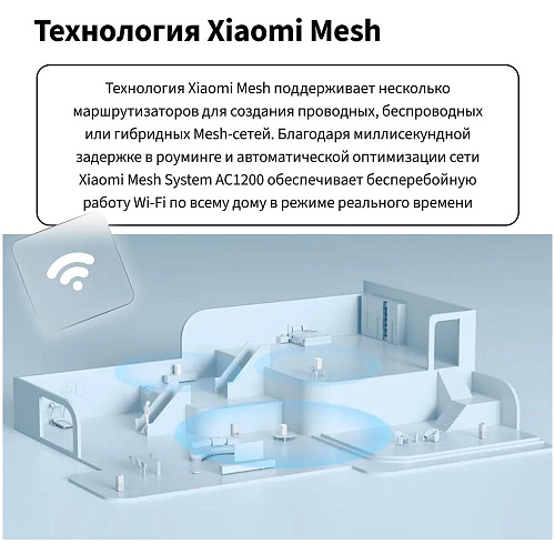 Mesh система Xiaomi Mesh System AC1200 RU (2-pack) DVB4457GL