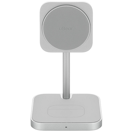 Беспроводная зарядная панель 3 в 1 Для IPhone, Apple Watch, Airpods uBear Evoke Qi2.2 25W Silver