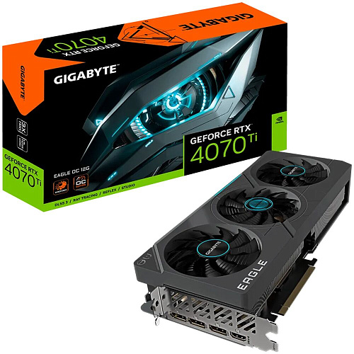Видеокарта Gigabyte GeForce RTX 4070 Ti 12288Mb, Eagle OC 12 Gb (GV-N407TEAGLE OC-12GD) 1xHDMI, 3xDP, Ret