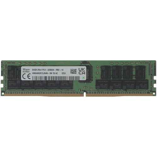 Модуль оперативной памяти 64GB (1*64GB) DRAM DDR4 3200 MT/s (PC4-25600) CL22 DR x4 ECC Registered DIMM Hynix HMAA8GR7CJR4N-XN