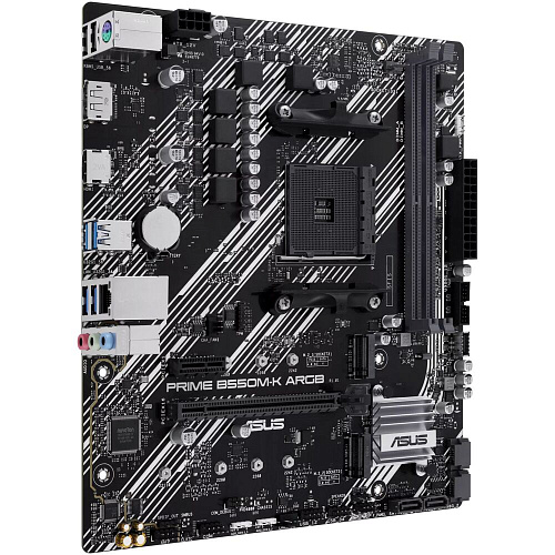 Материнская плата ASUS Prime B550M-K ARGB B550 Socket AM4 2xDDR4, 4xSATA3, RAID, 2xM.2, 2xPCI-E16x, 6xUSB3.2, DP, HDMI, Glan, mATX