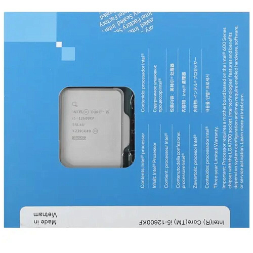 Процессор Intel Core i5-12600KF, 3.7ГГц, (Turbo 4.9ГГц), 10-ядерный, 20МБ, LGA1700, BOX