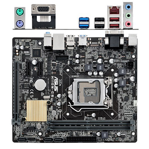 Материнская плата ASUS H110M-CS/C/SI H110 Socket-1151 2xDDR4, 4xSATA3, 1xPCI-E16x, 2xUSB3.0, COM, Glan, mATX Oem