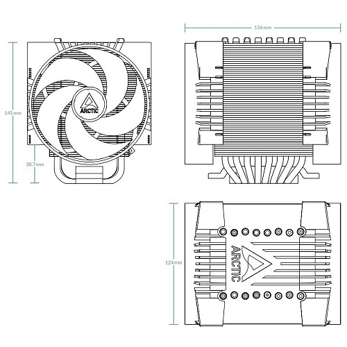 Охлаждение CPU Cooler for CPU Arctic Cooling Freezer 4U-M Rev.2 ACFRE00133B LGA4710, LGA4189, LGA4677, SP6, sTR5, SP3, TR4, sTRX4, sWRX8