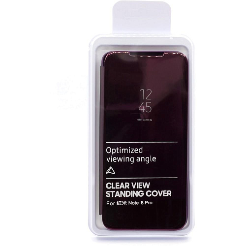 Чехол для Xiaomi Redmi Note 8 Pro Zibelino CLEAR VIEW фиолетовый
