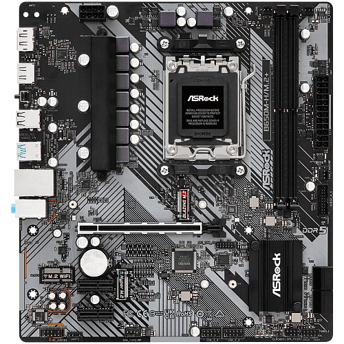 Материнская плата ASRock B650M-H/M.2+ B650 Socket AM5 2xDDR5, 4xSATA3, RAID, 2xM.2, 1xPCI-E16x, 3xUSB3.2, 1xUSB3.2 Type C, DP, HDMI, Glan, mATX