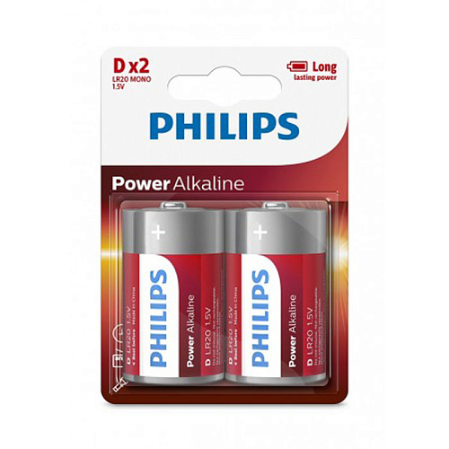 Батарейки Philips LR20P2B/10 тип D 2шт
