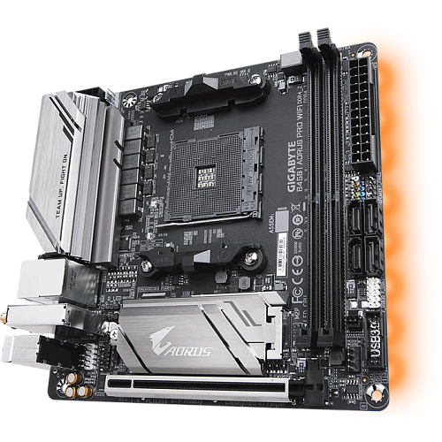 Материнская плата Gigabyte B450 I AORUS Pro WIFI Socket-AM4 AMD B450 2xDDR4, 4xSATA3, RAID, 1xM.2, 1xPCI-E16x, 6xUSB 3.1, DP, 2xHDMI, 802.11ac, Glan, Mini-ITX R… УЦЕНКА