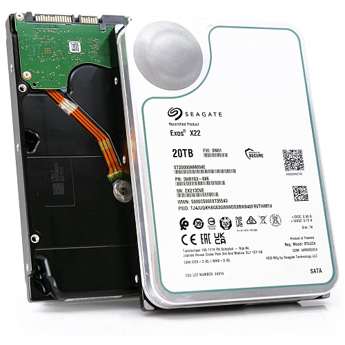 Внутренний жесткий диск 3,5" 20Tb Seagate (ST20000NM004E) 256Mb 7200rpm SATA3 Exos X22