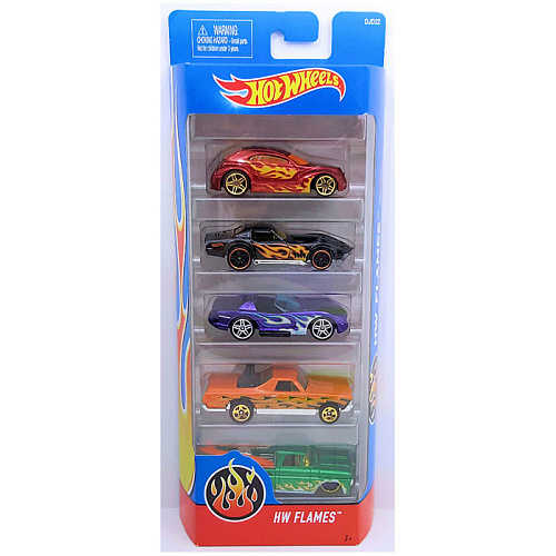 Mattel Hot Wheels 1806/FKT64 Подарочный набор из 5 машинок (HW Flames)