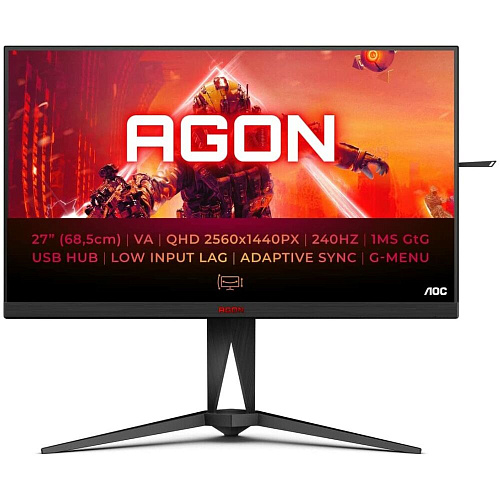Монитор 27" AOC AGON AG275QZN VA 2560x1440 1ms HDMI, DisplayPort