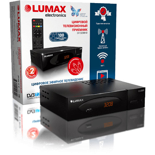 Ресивер Lumax DV-3208HD черный DVB-T2
