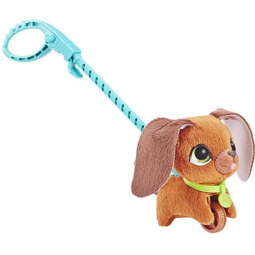 Интерактивная игрушка Hasbro FurReal Friends Маленький питомец на поводке E3503 Щенок коричневый, вислоухий
