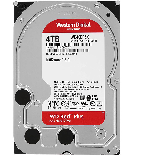 Внутренний жесткий диск 3,5" 4Tb Western Digital (WD40EFZZ) 128Mb IntelliPower SATA3 Red Plus