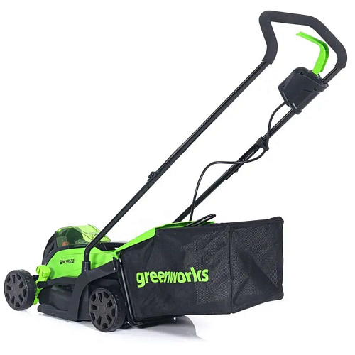Аккумуляторная газонокосилка Greenworks 24В VT 33см GD24LM33K2 (1хАКБ 2Ач и ЗУ) 2516107UA