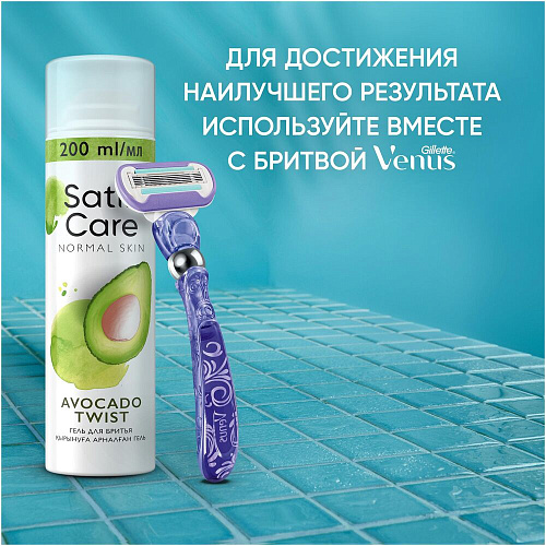 Gillette Venus Гель для бритья для нормальной кожи, авокадо, 200 мл., 6 шт.