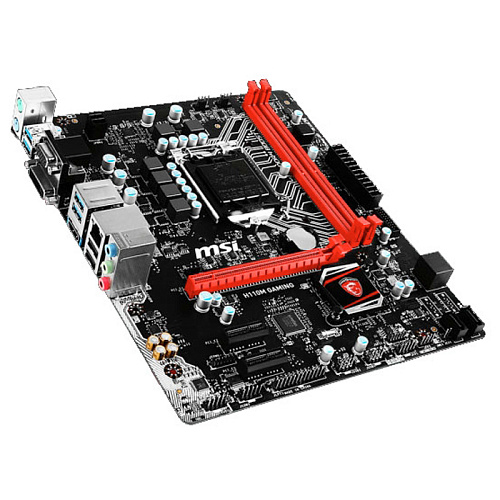Материнская плата MSI H110M Gaming H110 Socket-1151 2xDDR4, 4xSATA3, 1xPCI-E16x, 4xUSB3.1, D-sub, DVI, HDMI, Glan, mATX