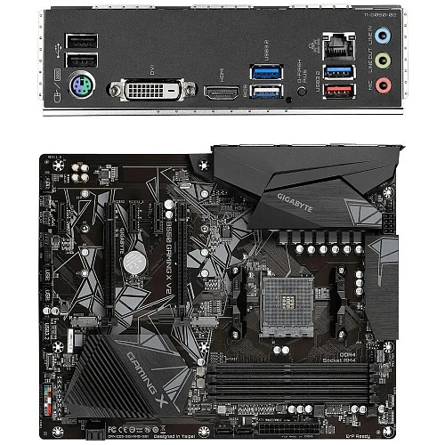 Материнская плата Gigabyte B550 Gaming X V2 B550 Socket AM4 4xDDR4, 4xSATA3, RAID, 2xM.2, 2xPCI-E16x, 4xUSB3.2, DVI-D, HDMI, Glan, ATX УЦЕНКА