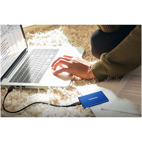 Внешний SSD-накопитель 500Gb Samsung T7 MU-PC500H/WW (SSD) USB 3.2 Type C Синий