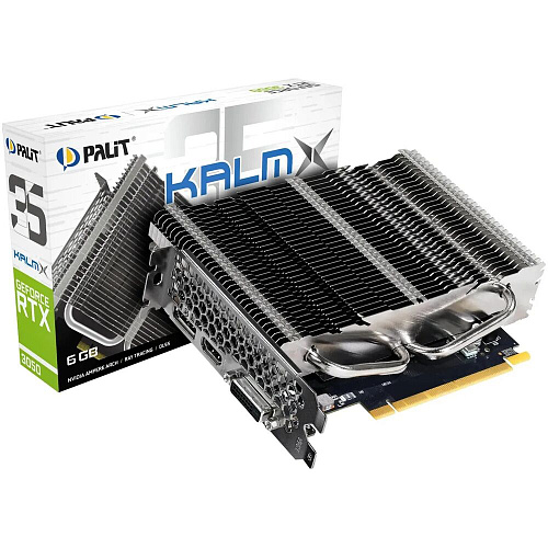 Видеокарта Palit GeForce RTX 3050 6144Mb, KalmX 6G (NE63050018JE-1070H) 1xDVI-D, 1xHDMI, 1xDP, Ret