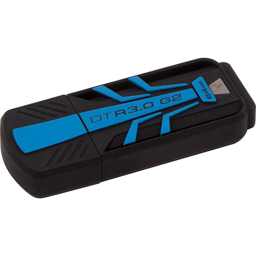 USB Flash накопитель 64GB Kingston Data Traveler R30 Gen.2 (DTR30G2/64GB) Black/Blue USB3.0