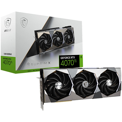 Видеокарта MSI GeForce RTX 4070 Ti 12288Mb, Suprim X 12G (RTX 4070 Ti Suprim X 12G) 1xHDMI, 3xDP, Ret