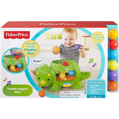 Развивающая игрушка Mattel Fisher-Price Динозавр с шариками DHW03