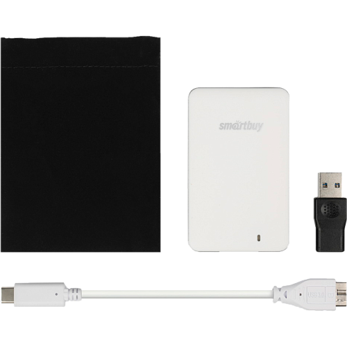 Внешний SSD-накопитель 1.8" 256Gb Smartbuy S3 Drive SB256GB-S3DW-18SU30 (SSD) USB 3.0, Белый