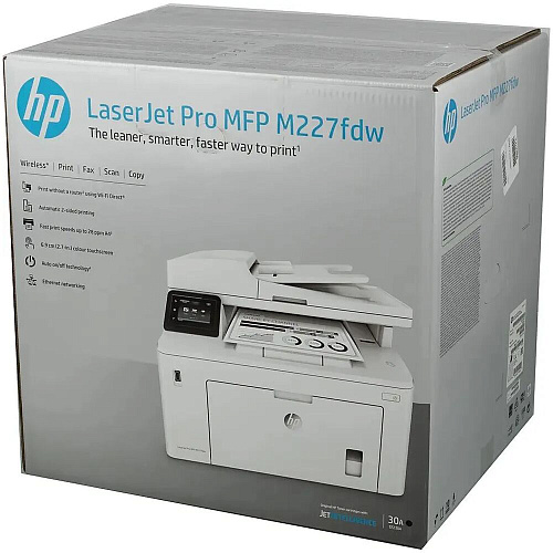 МФУ HP LaserJet Pro M227fdw G3Q75A ч/б А4 28ppm с дуплексом, LAN Wi-Fi