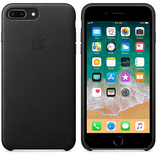 Чехол для Apple iPhone 8/7 Plus Leather Case Black  